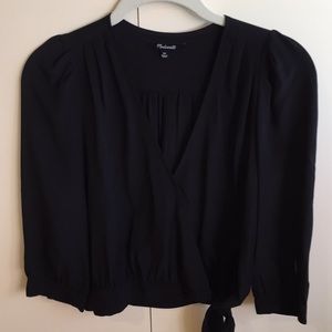 Black silk top
